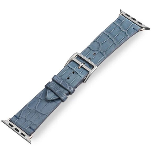 Genuine Alligator Watch Strap – Premium Exotic Skin Rain SW Color main image 4